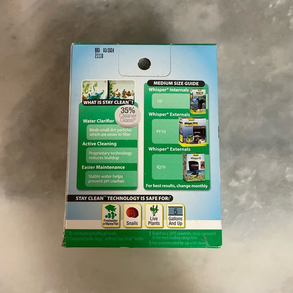 Tetra Bio-Bag Cartridges W/StayClean for Whisper IQ Power Filter/Interna/Externa - Picture 2 of 5